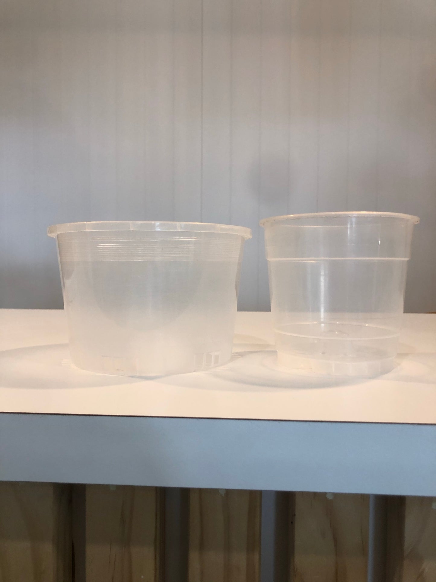 Set of 5 Clear 120mm Pots