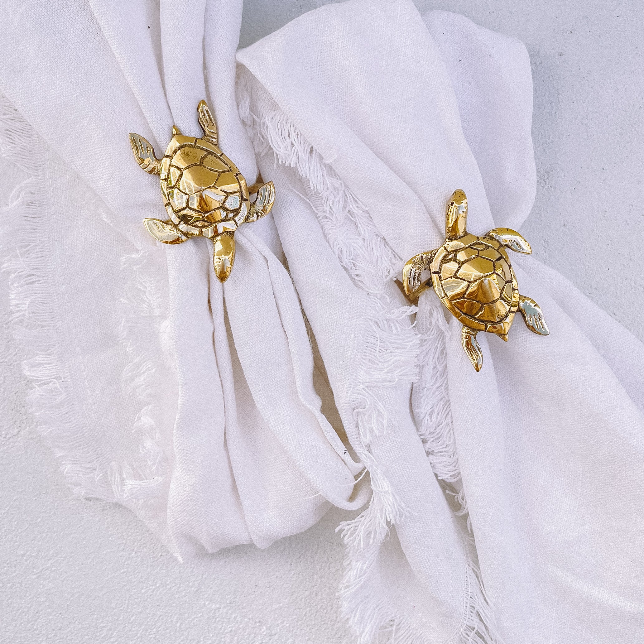 Turtle Brass Napkin Ring | Coastal table elegance | CasanaStudio ...