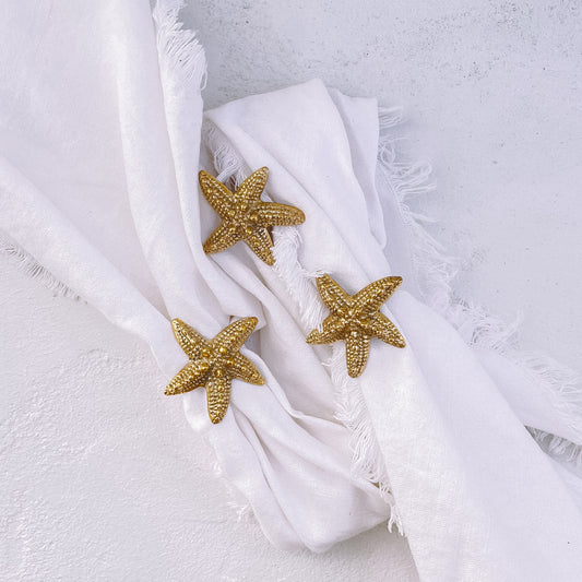 Brass starfish napkin ring