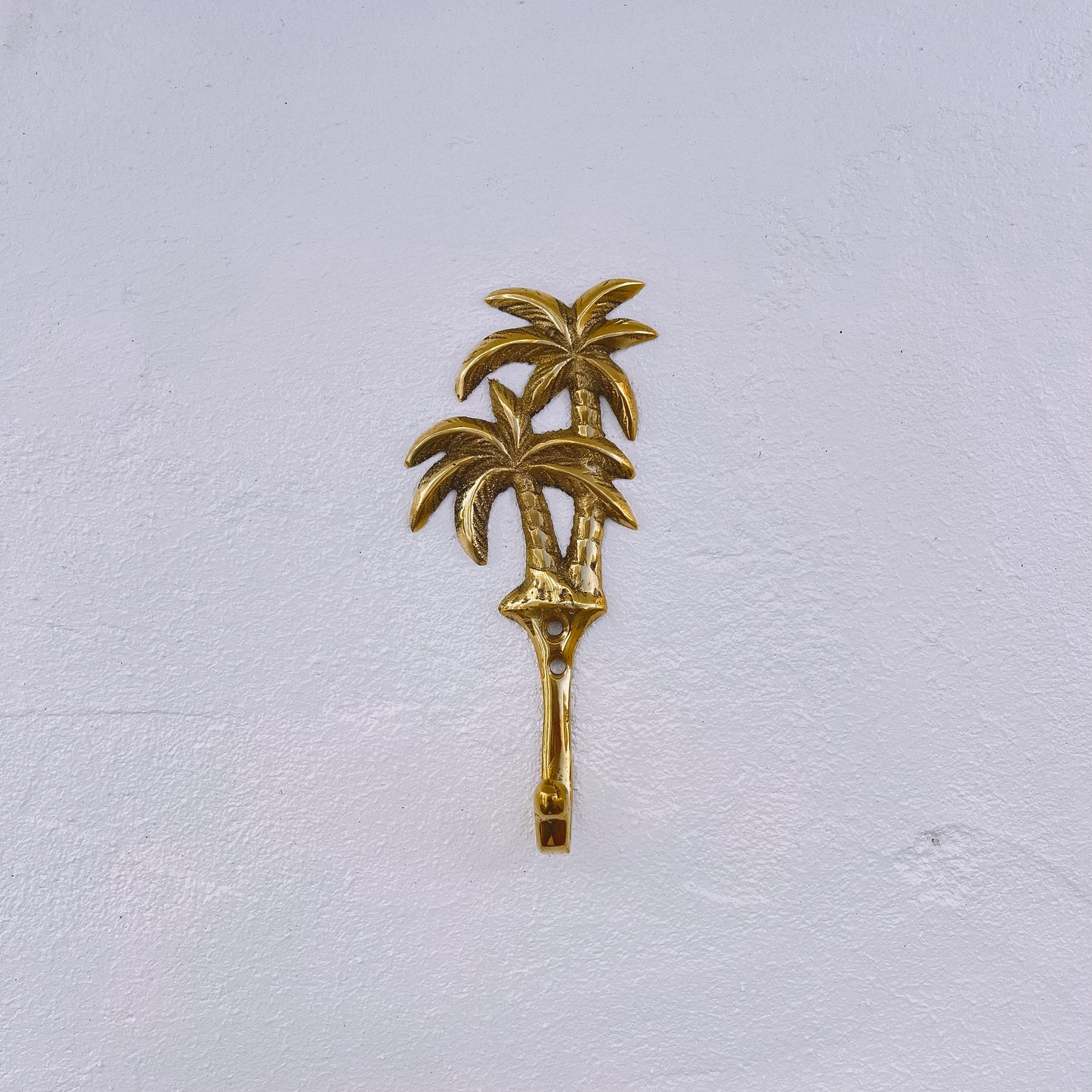 Brass palm tree wall hook