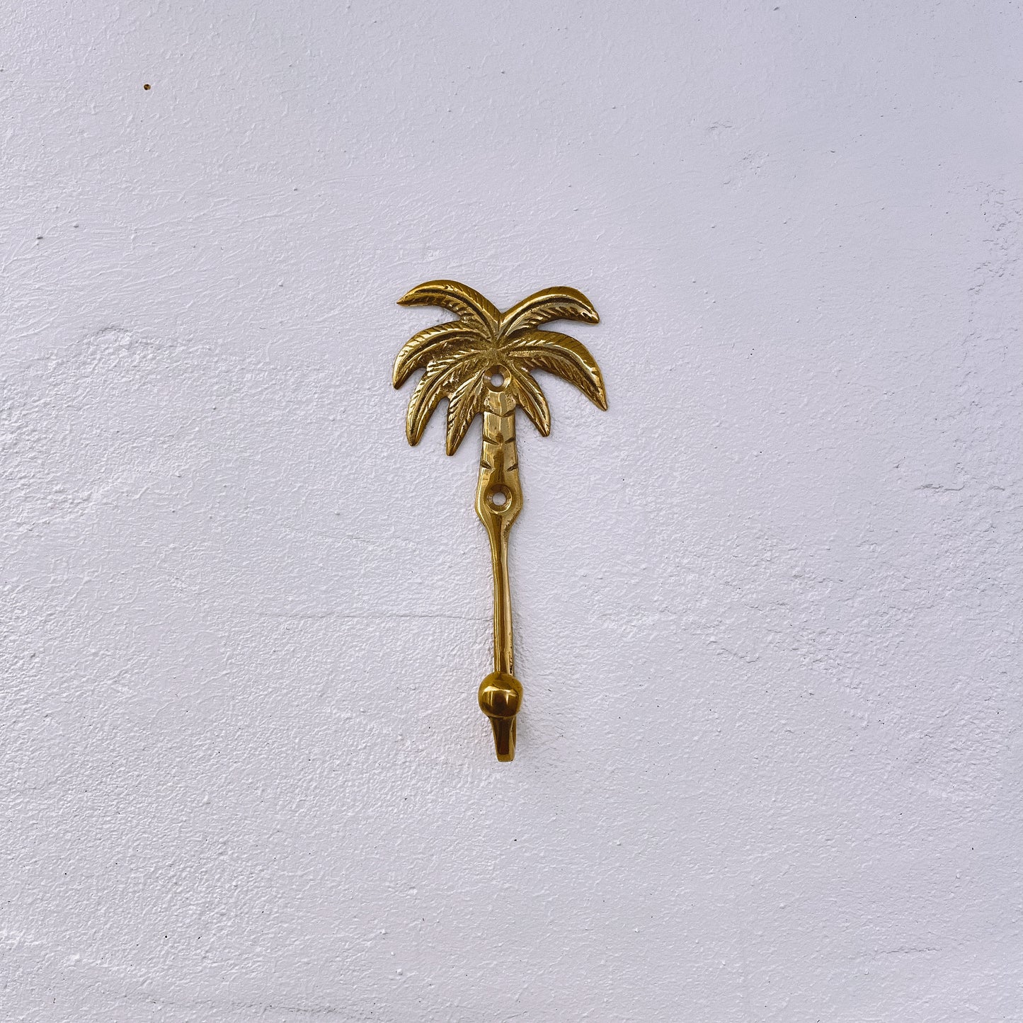 Brass palm tree wall hook