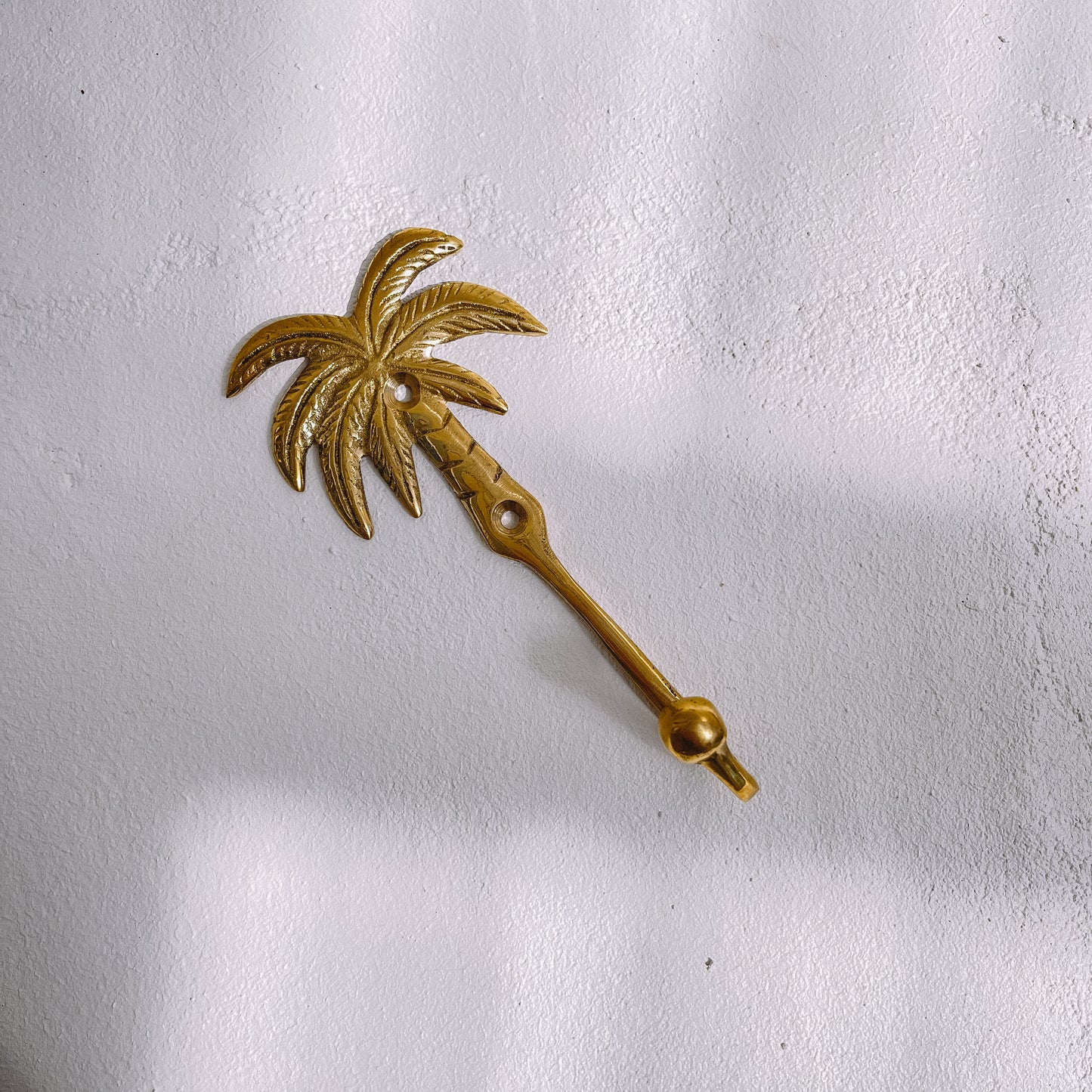 Brass palm tree wall hook