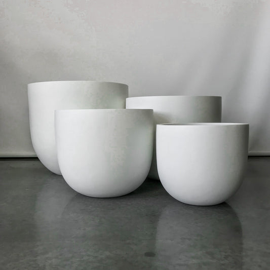 white pots