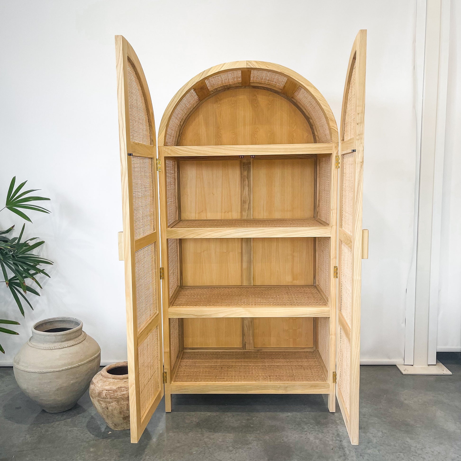 Rattan Arched Cabinet