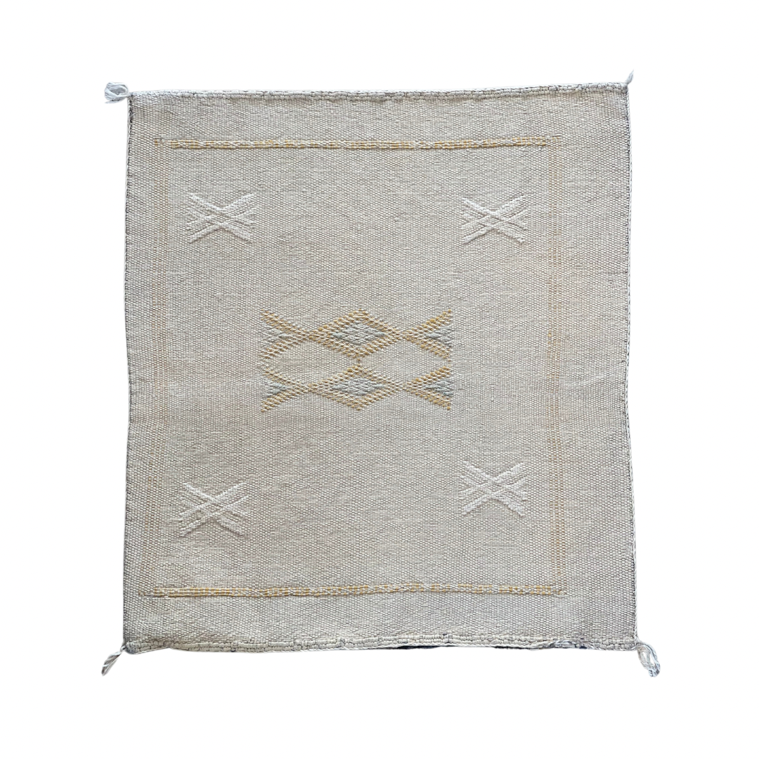 Cactus Silk Square Cushion Cover - White 45x45cm