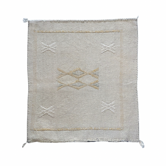 Cactus Silk Square Cushion Cover - White 45x45cm