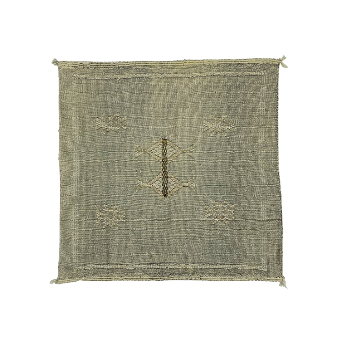Cactus Silk Square Cushion Cover - Grey 45x45cm